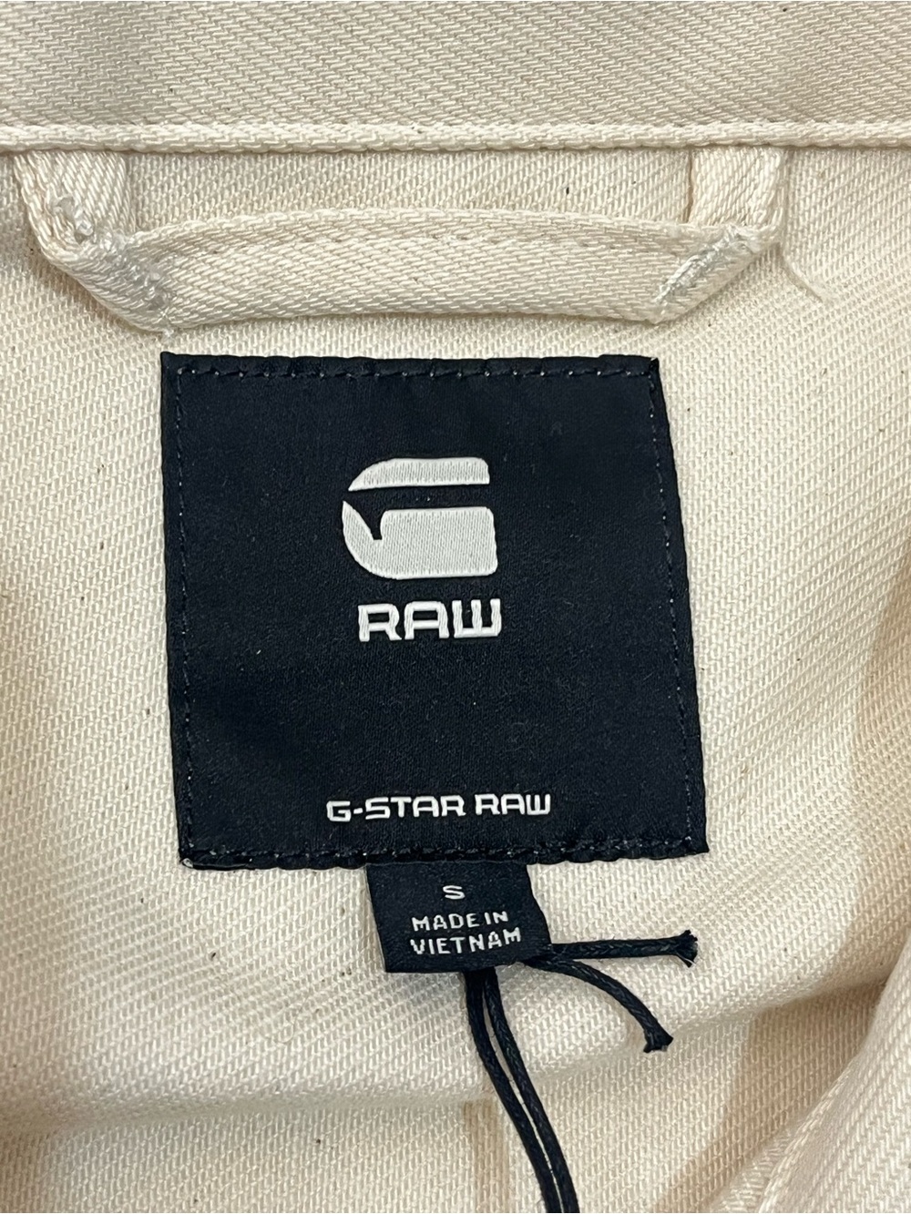 G-Star Originals Raw Denim Cream Color Sleeveless Denim Button Up Collared Vest - Picture 6 of 14